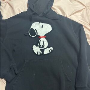 Source Unknown Black Hoodie with Cartoon Design